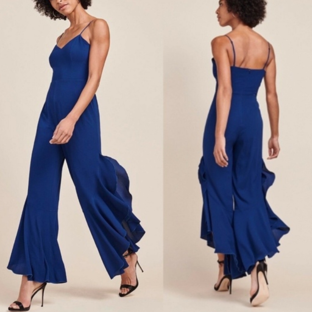 BB Dakota Navy Open Leg Jumpsuit